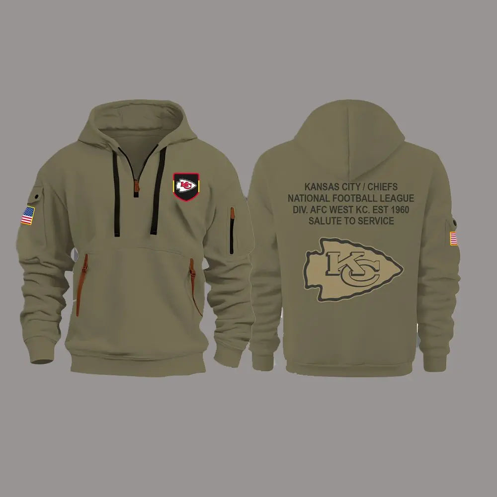 Chiefs Salute To Service Zip Hoodie 2025 theclothingtribe