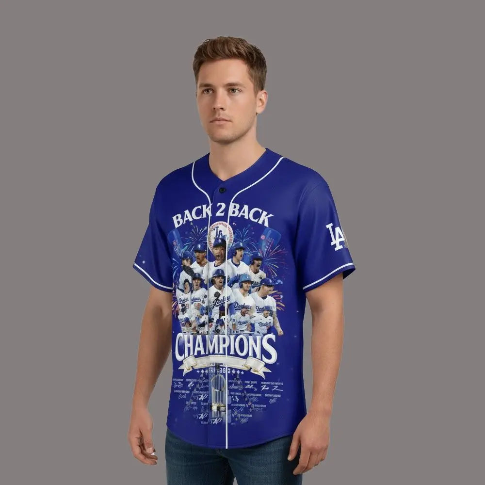 LA Dodger Back To Back World Series Champions 2025 Jersey theclothingtribe