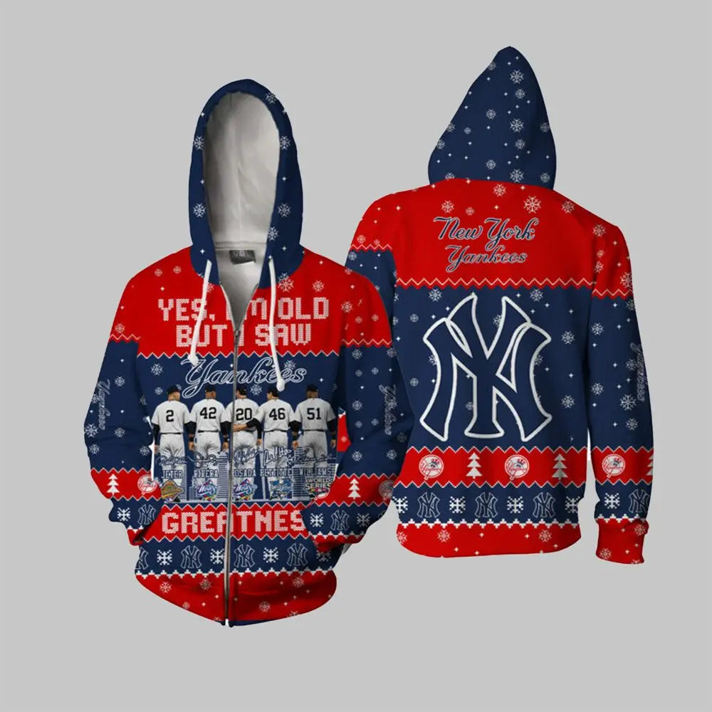 2026 New York Yankees Yes I Am Old But I Saw Ugly Christmas Shirt theclothingtribe