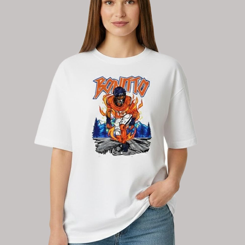 Nik Bonitto Denver Broncos Surrounded By Flames Shirt