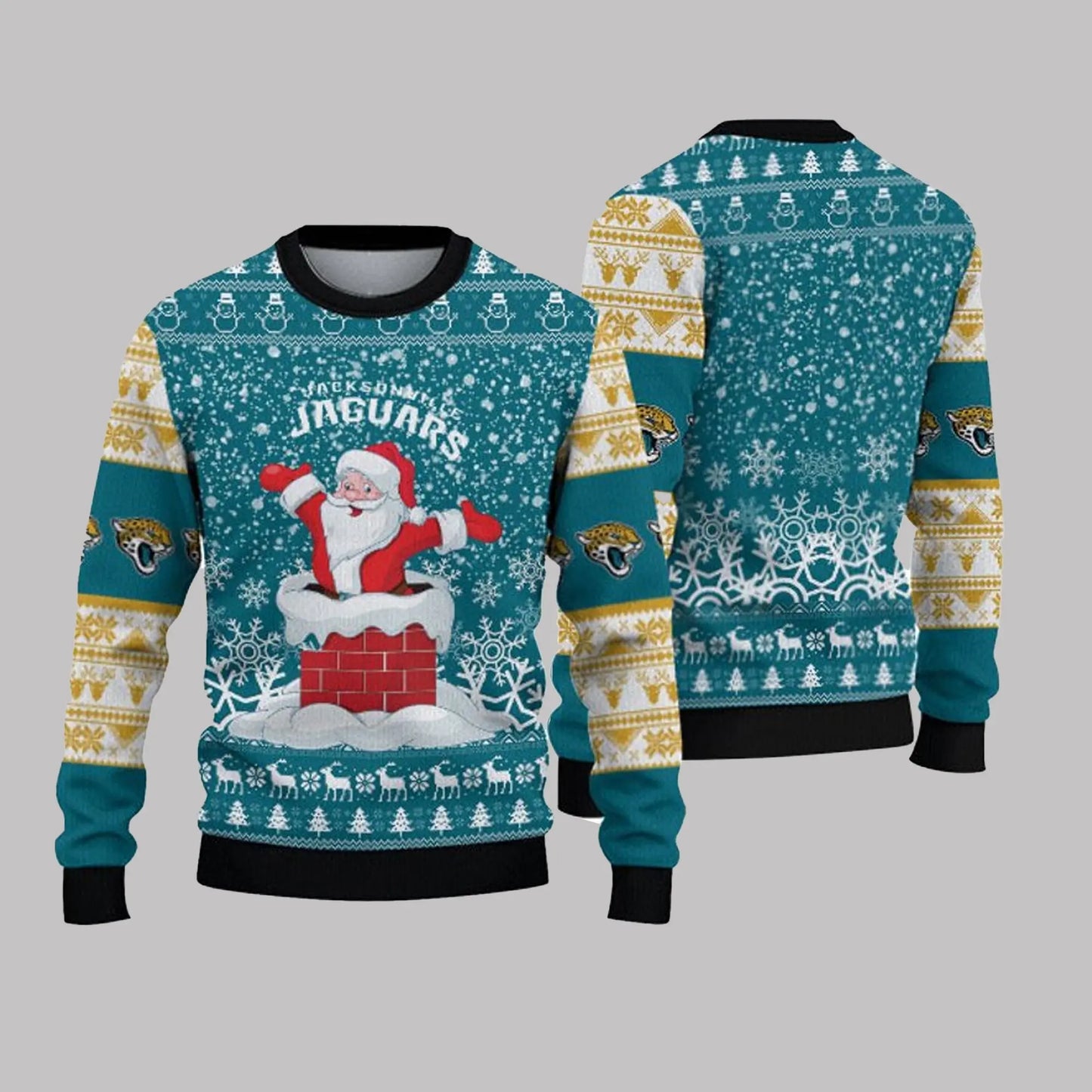 2025 Jacksonville Jaguars Snow Santa Ugly Sweater theclothingtribe