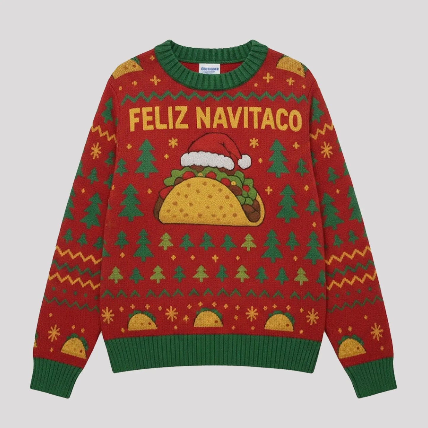 2025 Christmas Taco Feliz Navitaco Ugly Sweater theclothingtribe