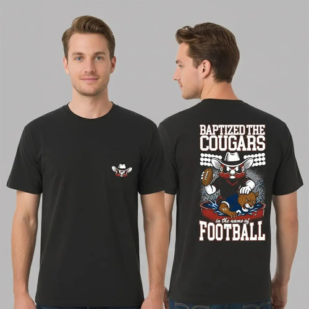 2025 Baptized The Cougars In The Name Of Football Shirt theclothingtribe