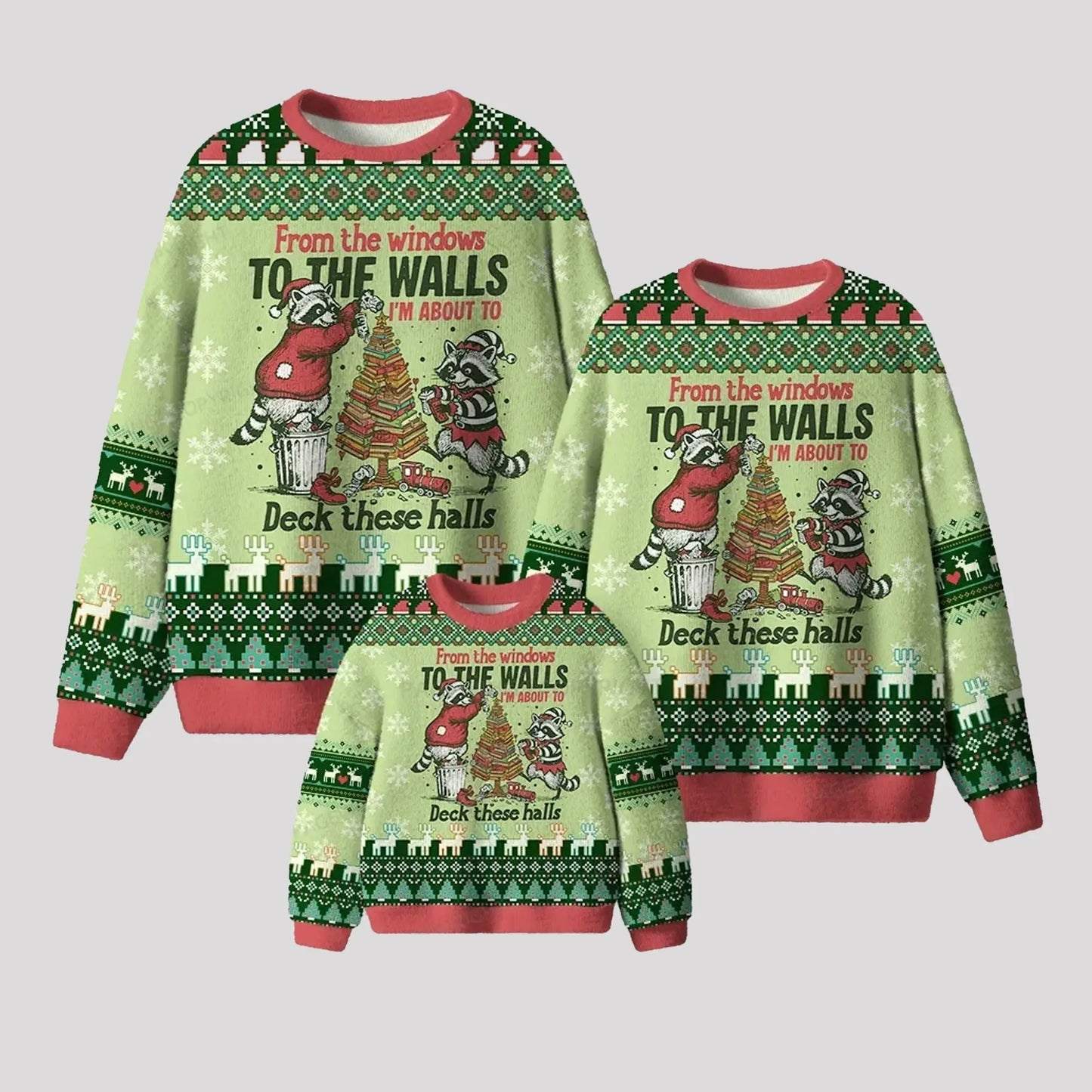 2025 To The Walls Deck These Halls Ugly Sweater theclothingtribe