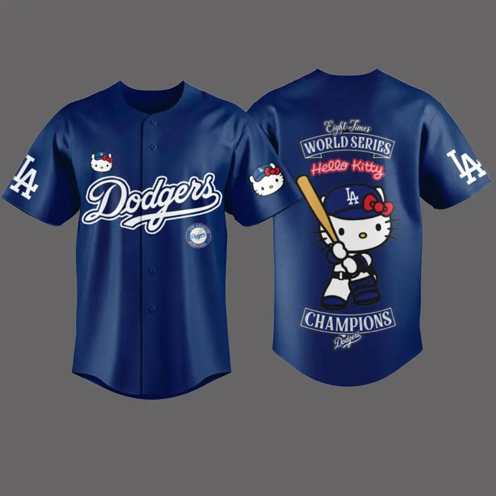LA Dodgers World x Hello Kitty Champions World Series 2025 Champions Jersey theclothingtribe