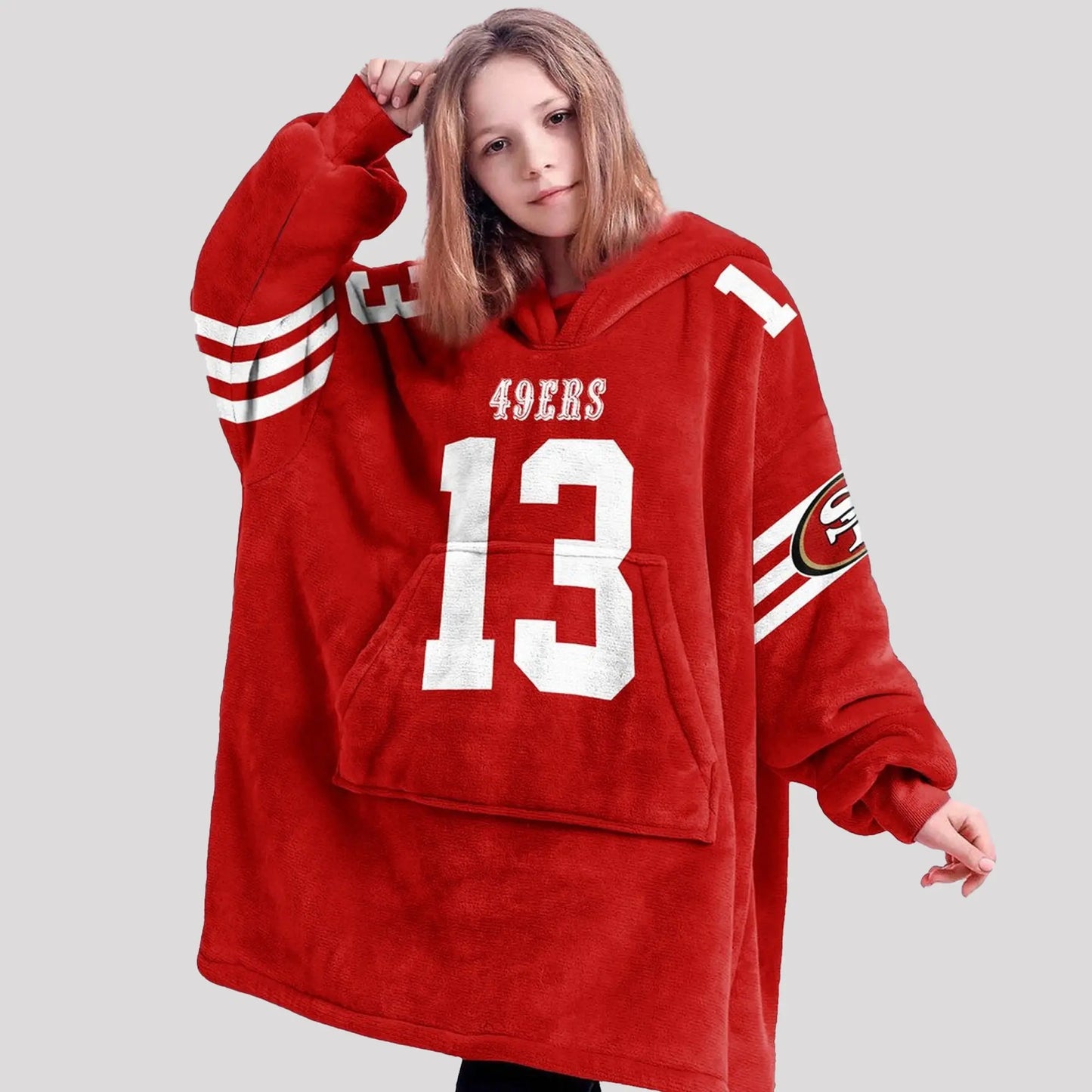 2025 San Francisco Purdy 13 Football Blanket Hoodie theclothingtribe