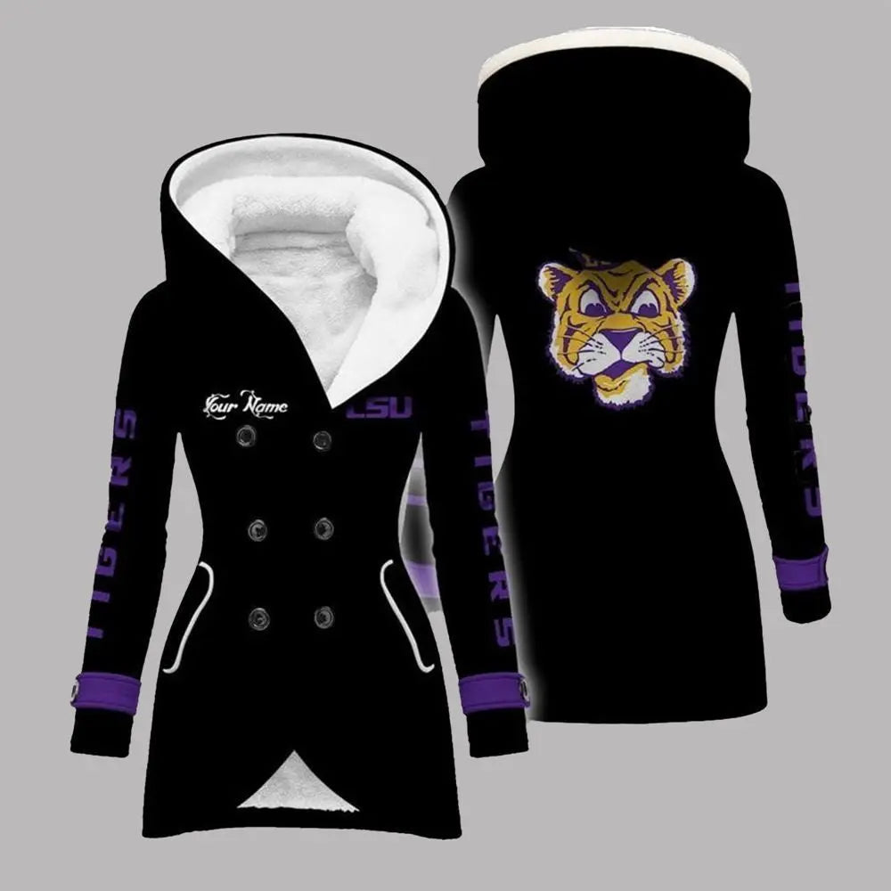 2025 Tigers Long Hooded Fleece Jacket theclothingtribe