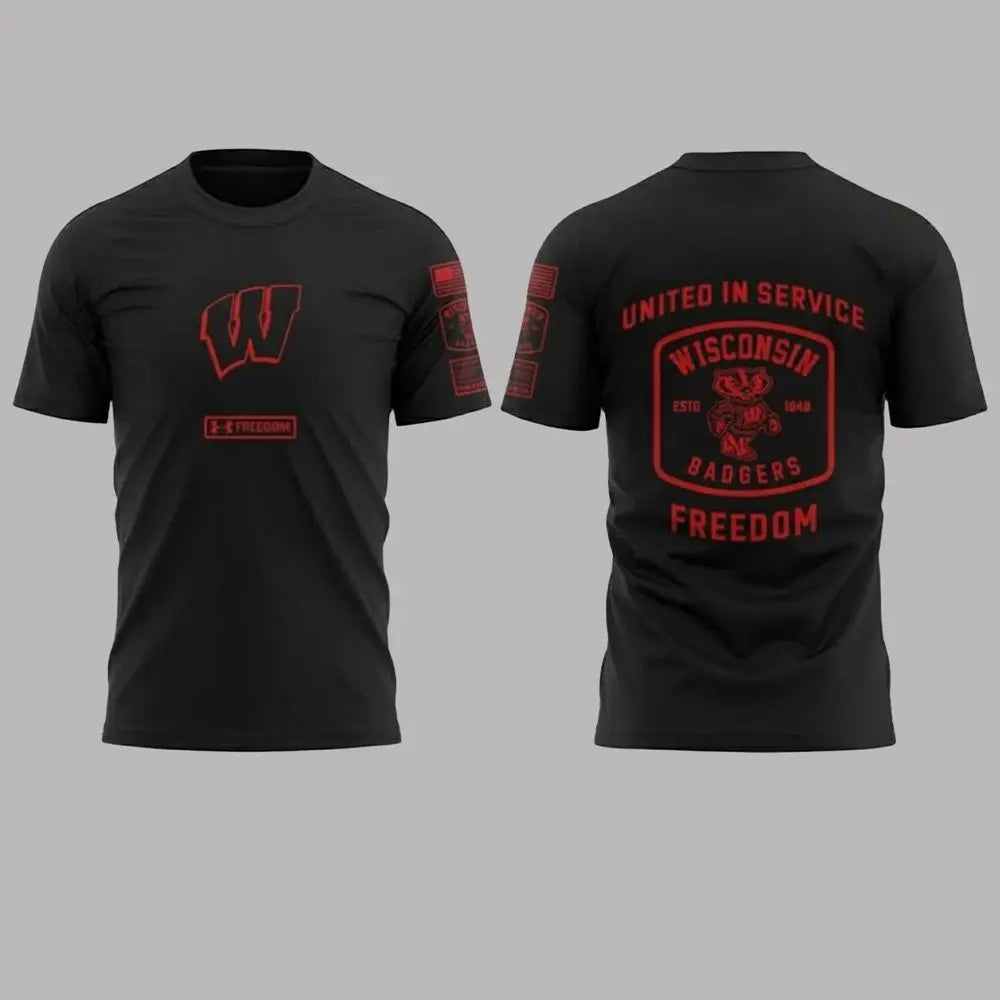2025 Wisconsin Badgers United In Service Freedom Shirt theclothingtribe