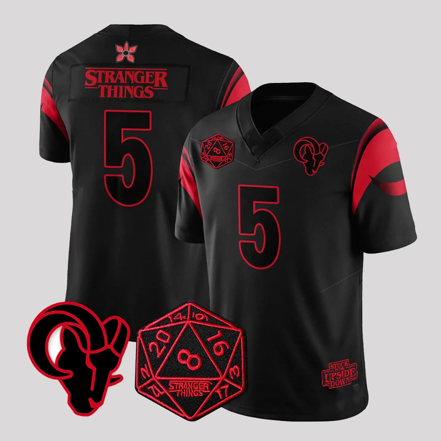 2026 LA Rams Stranger Things Stuck In The Upside Down Jersey theclothingtribe