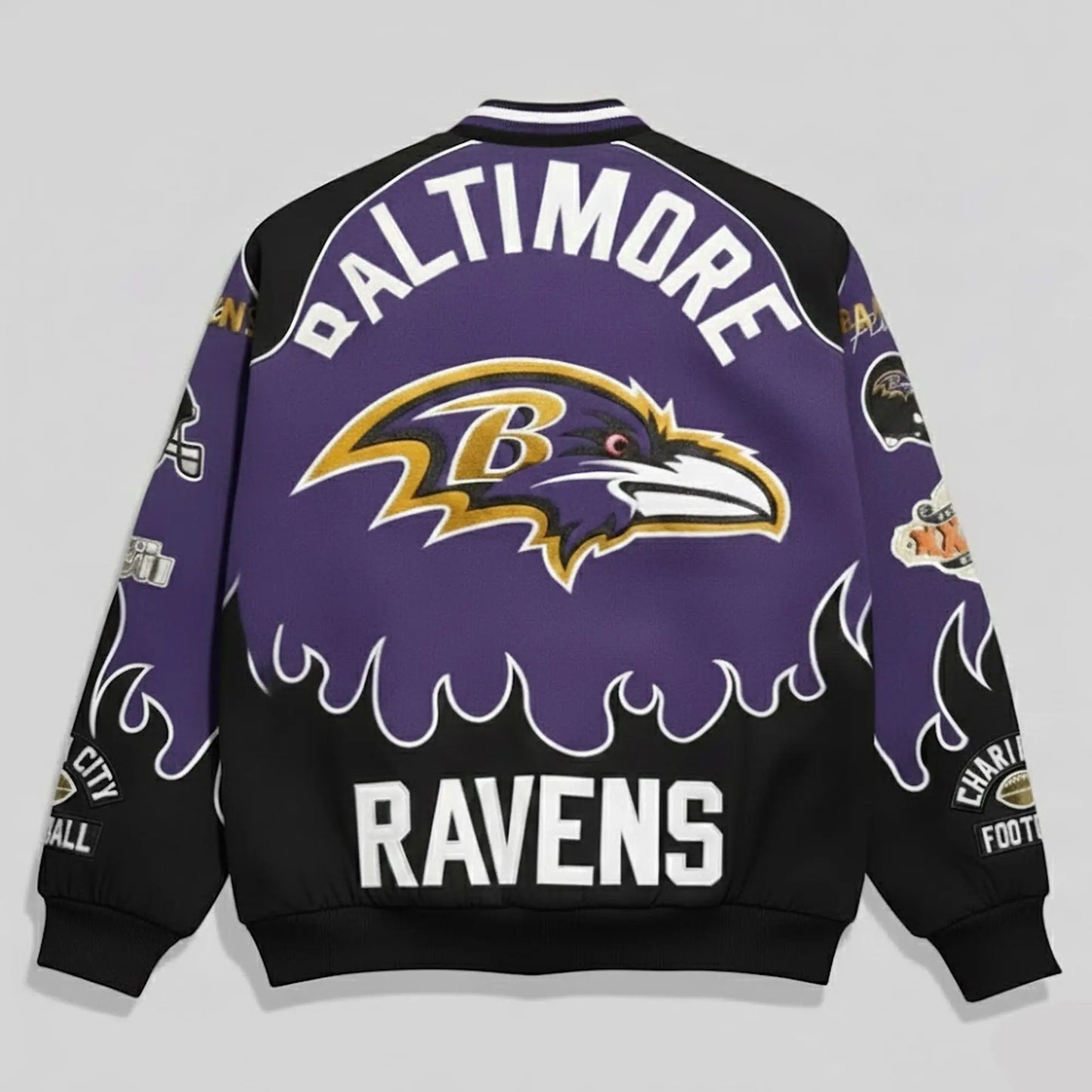 Baltimore Ravens Charm City Football Jacket theclothingtribe