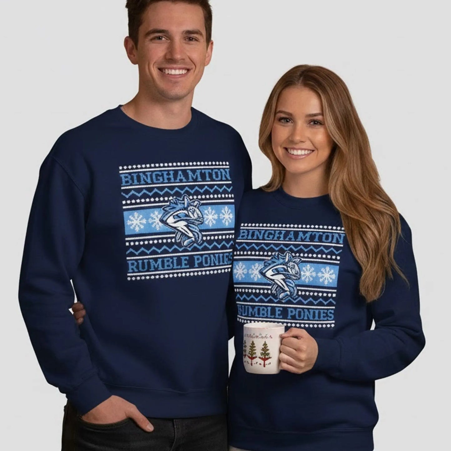 Binghamton Rumble Ponies Ugly Sweater theclothingtribe