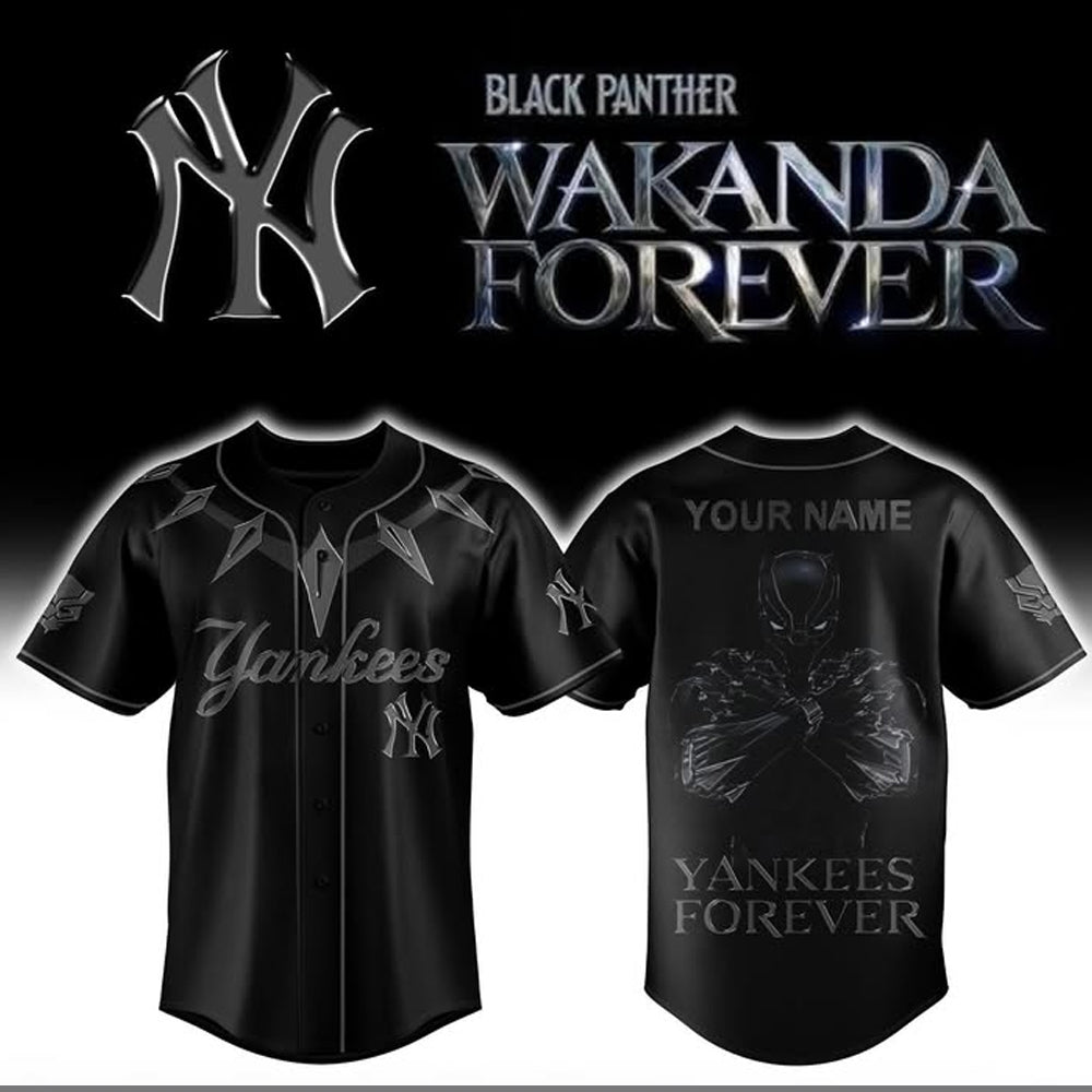 Black Panther Yankees Forever Jersey 2025
