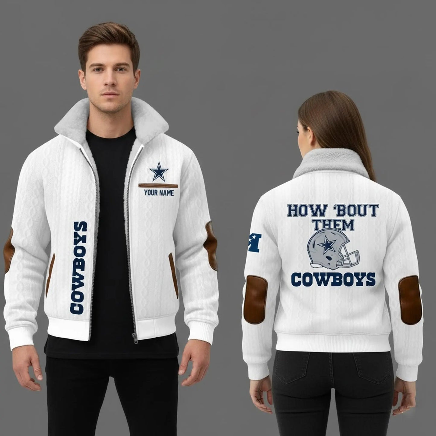 Cowboys How Bout Them Winter Fleece Jacket theclothingtribe