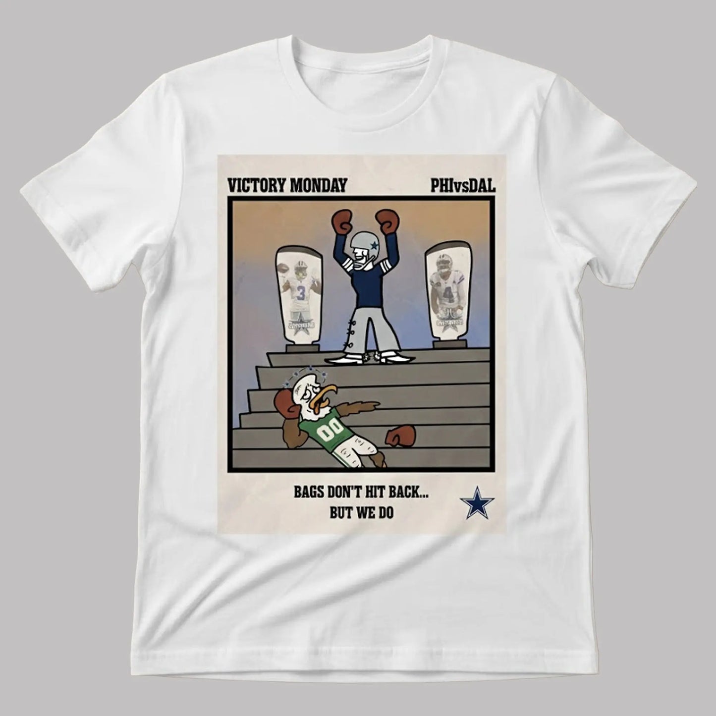 Cowboy vs Eagle Victory Monday Bags Don't Hit Back Meme Shirt theclothingtribe