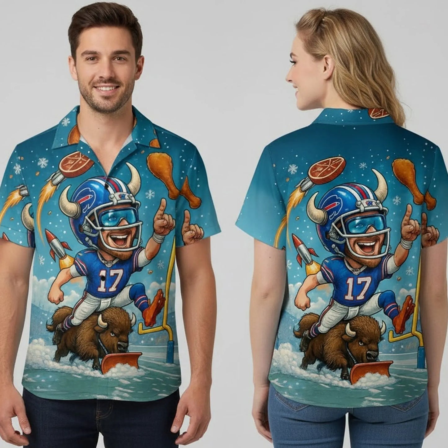 Josh Allen Buffalo Football Hawaiian Shirt theclothingtribe