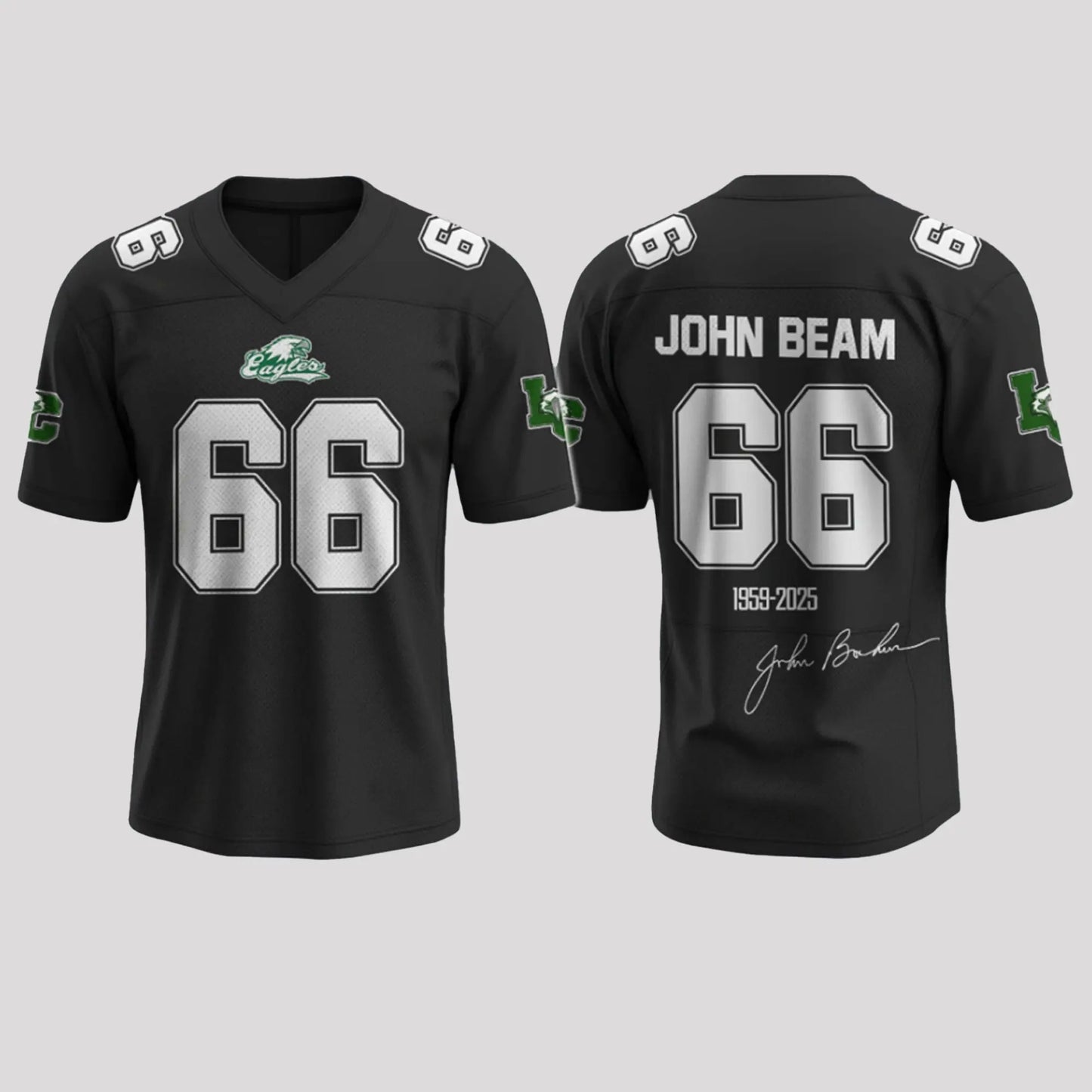 Laney College Eagles Coach John Beam Tribute 66 Signature Jersey theclothingtribe