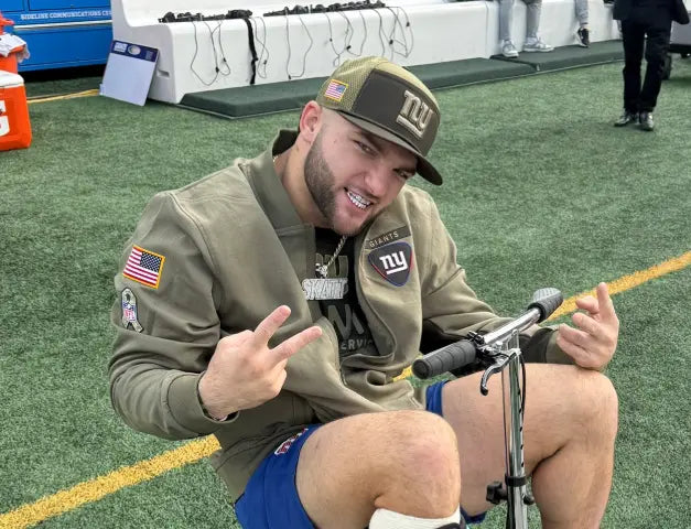 2025 Cam Skattebo New York Giants Salute To Service Hat theclothingtribe