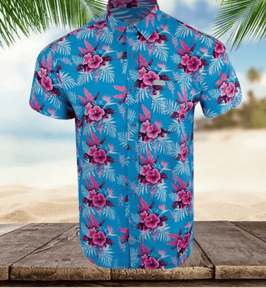 Vibrant Hibiscus Hawaiian Shirt