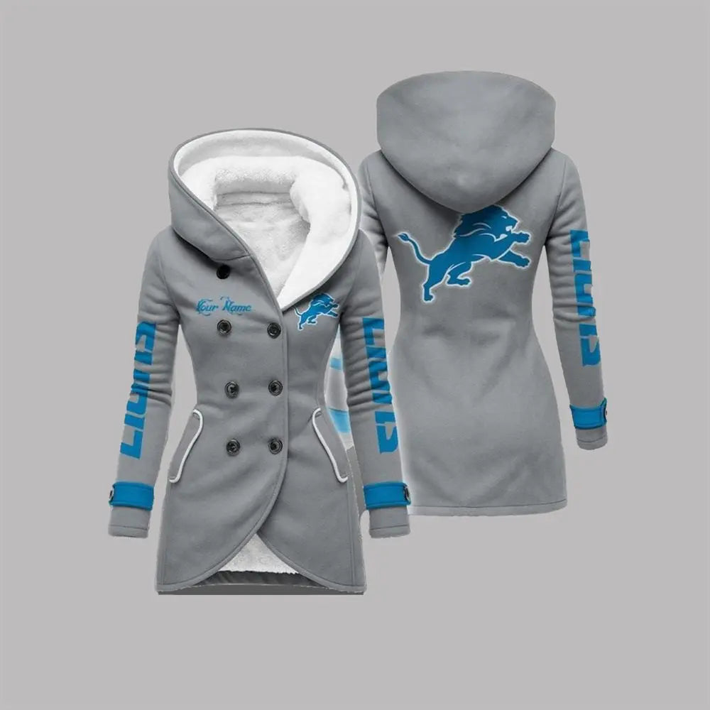 2025 Lions Long Hooded Fleece Jacket theclothingtribe