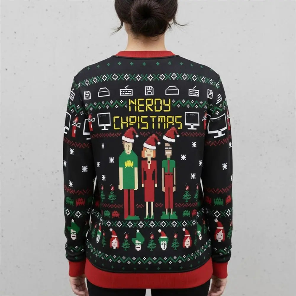 2025 Nerdy Christmas The IT Crowd Ugly Sweater theclothingtribe