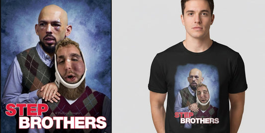 Andrew Tate and Jake Paul Step Brothers Meme Shirt - Funny Combat Sports Parody Graphic Tee