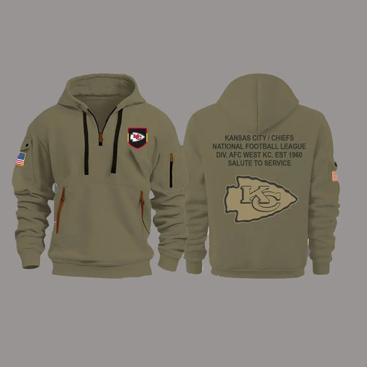 Chiefs Salute To Service Zip Hoodie 2025 theclothingtribe