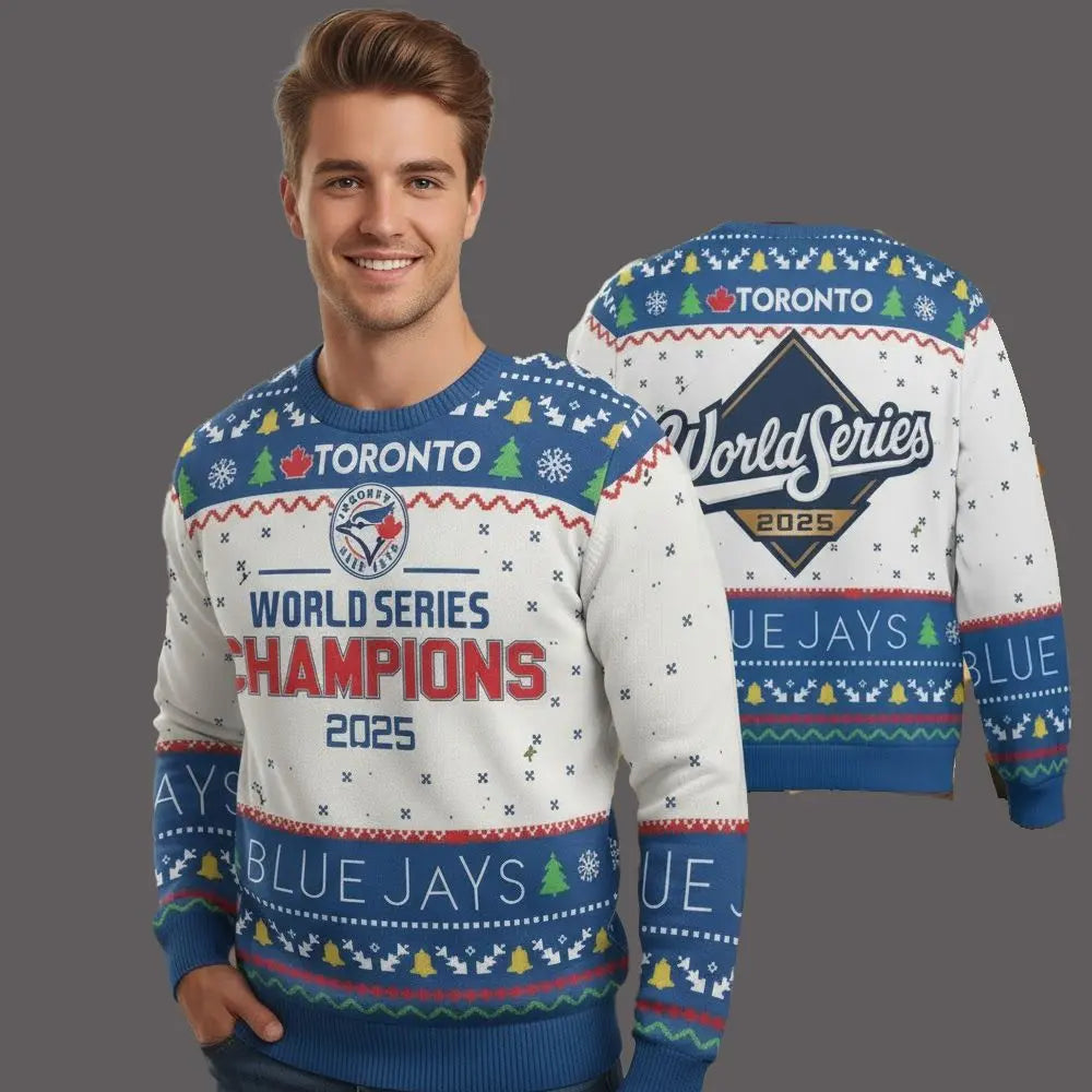 Blue Jays World Series Champions 2025 Christmas Ugly Sweater theclothingtribe