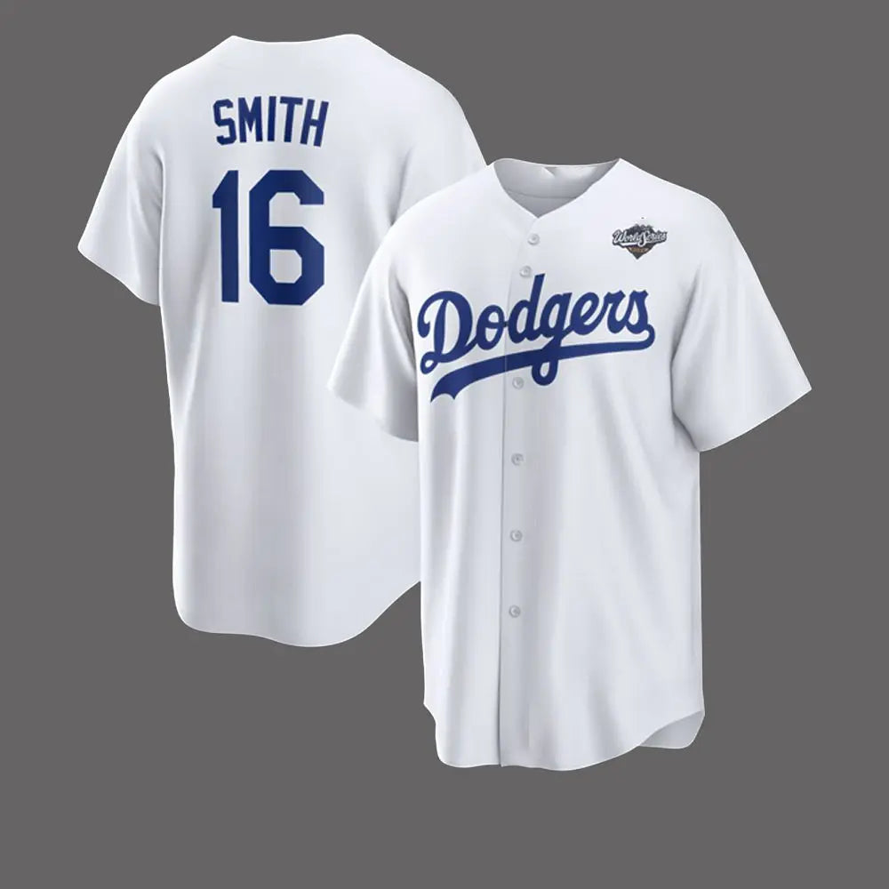 2025 Will Smith Dodgers World Series Baseball Jersey theclothingtribe