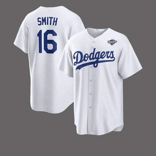 2025 Will Smith Dodgers World Series Baseball Jersey theclothingtribe