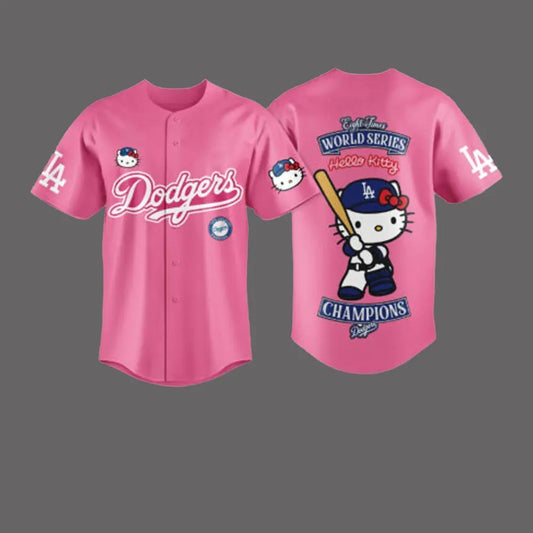 LA Dodgers World x Hello Kitty Champions World Series 2025 Champions Jersey theclothingtribe