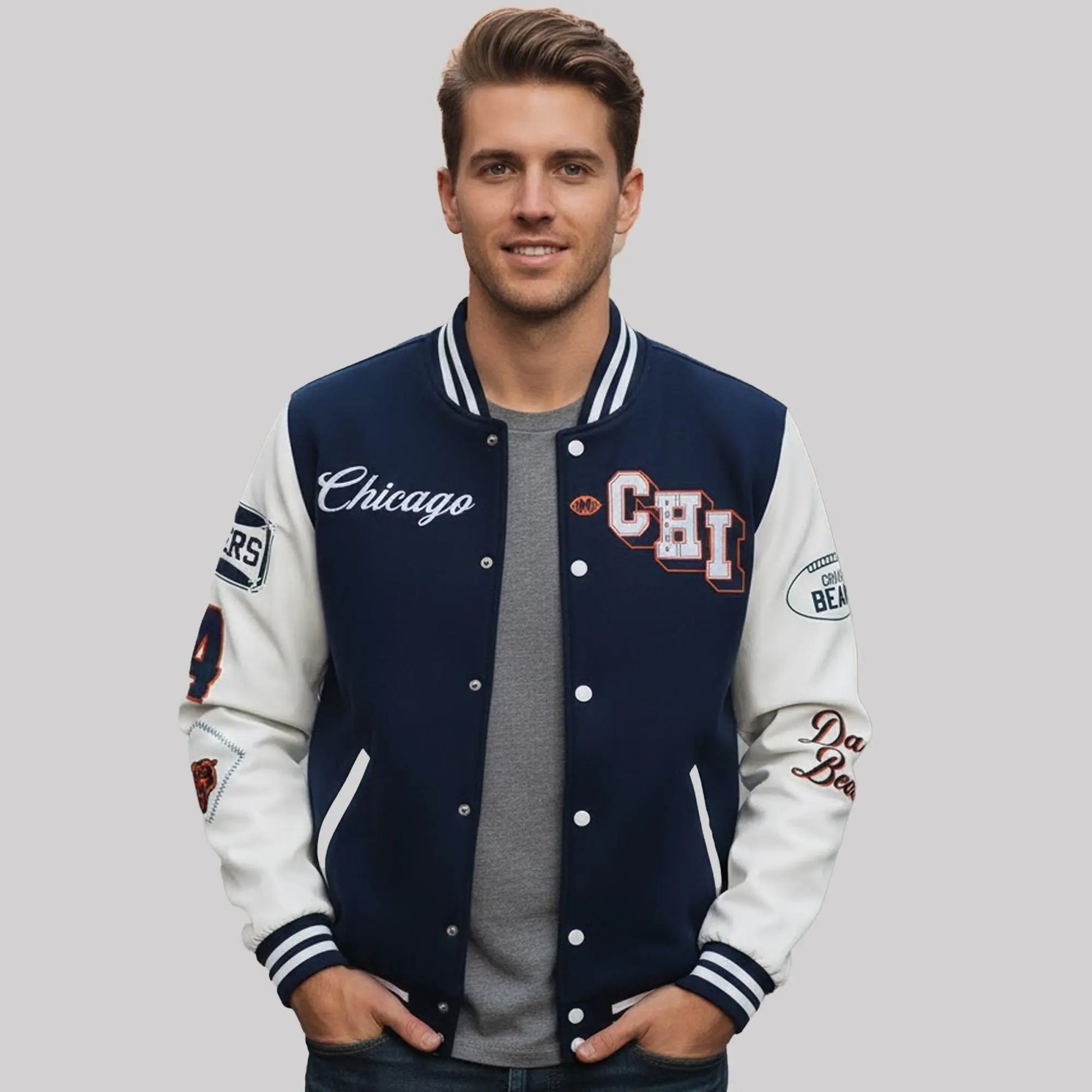 2025 Chicago Bears Varsity Jacket   theclothingtribe