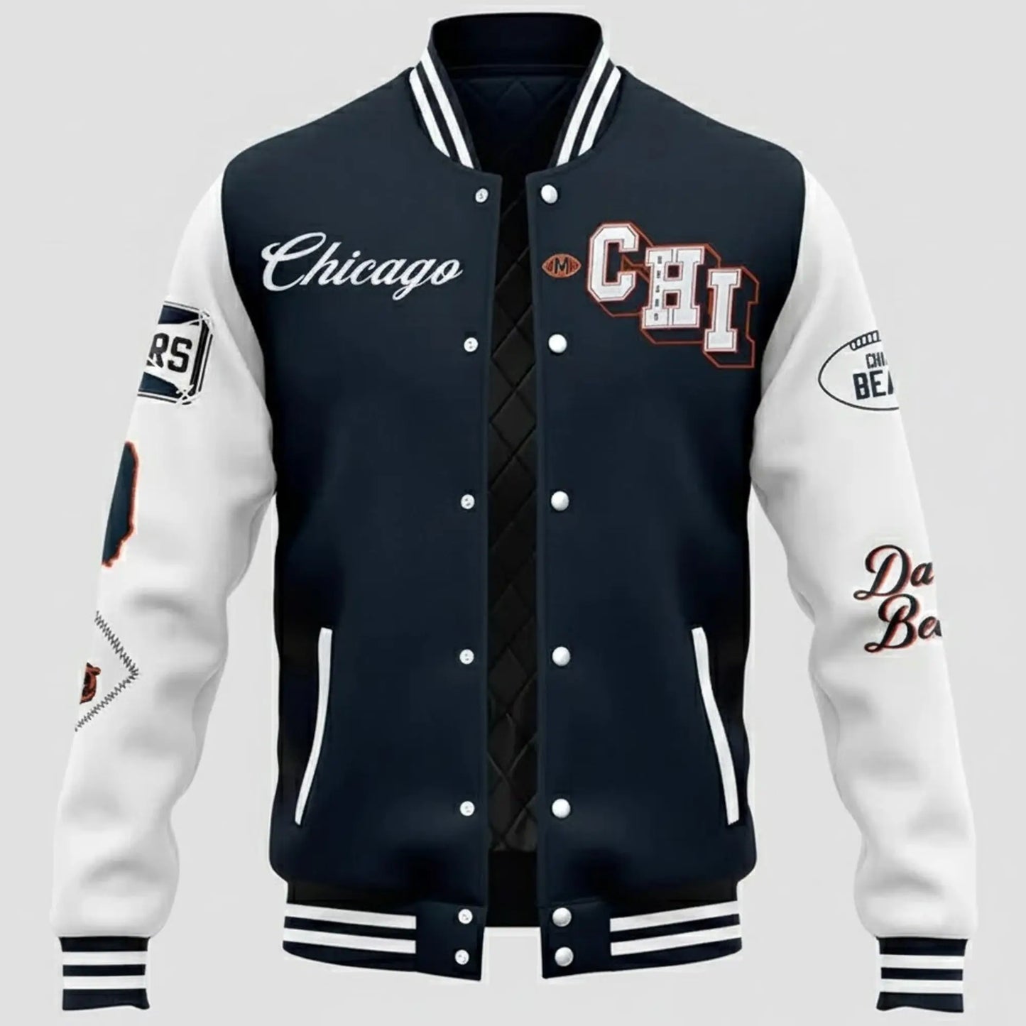 2025 Chicago Bears Varsity Jacket   theclothingtribe