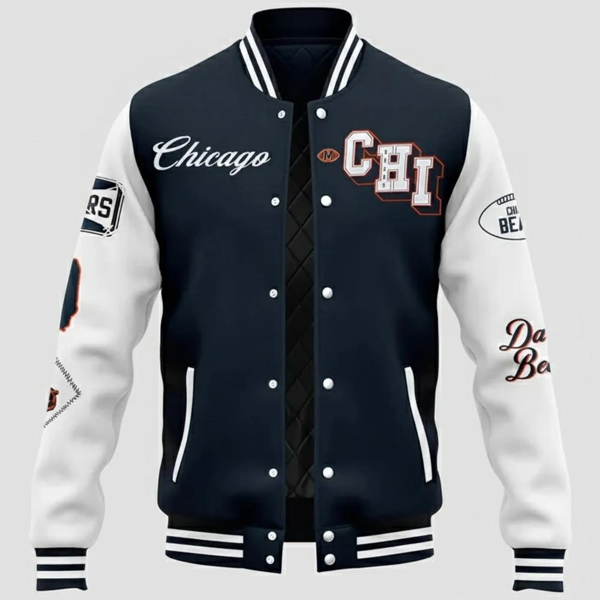 2025 Chicago Bears Varsity Jacket   theclothingtribe