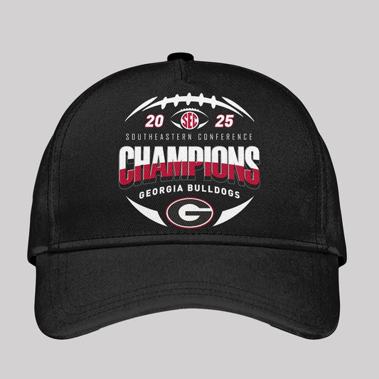 2025 Georgia Bulldogs Southeastern Conference Champions Hat   theclothingtribe