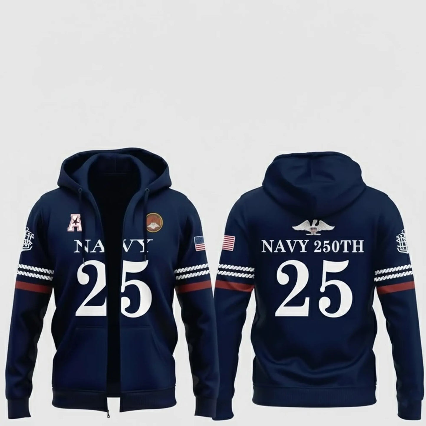 2025 Navy Midshipmen 250th Anniversary Uniform Hoodie