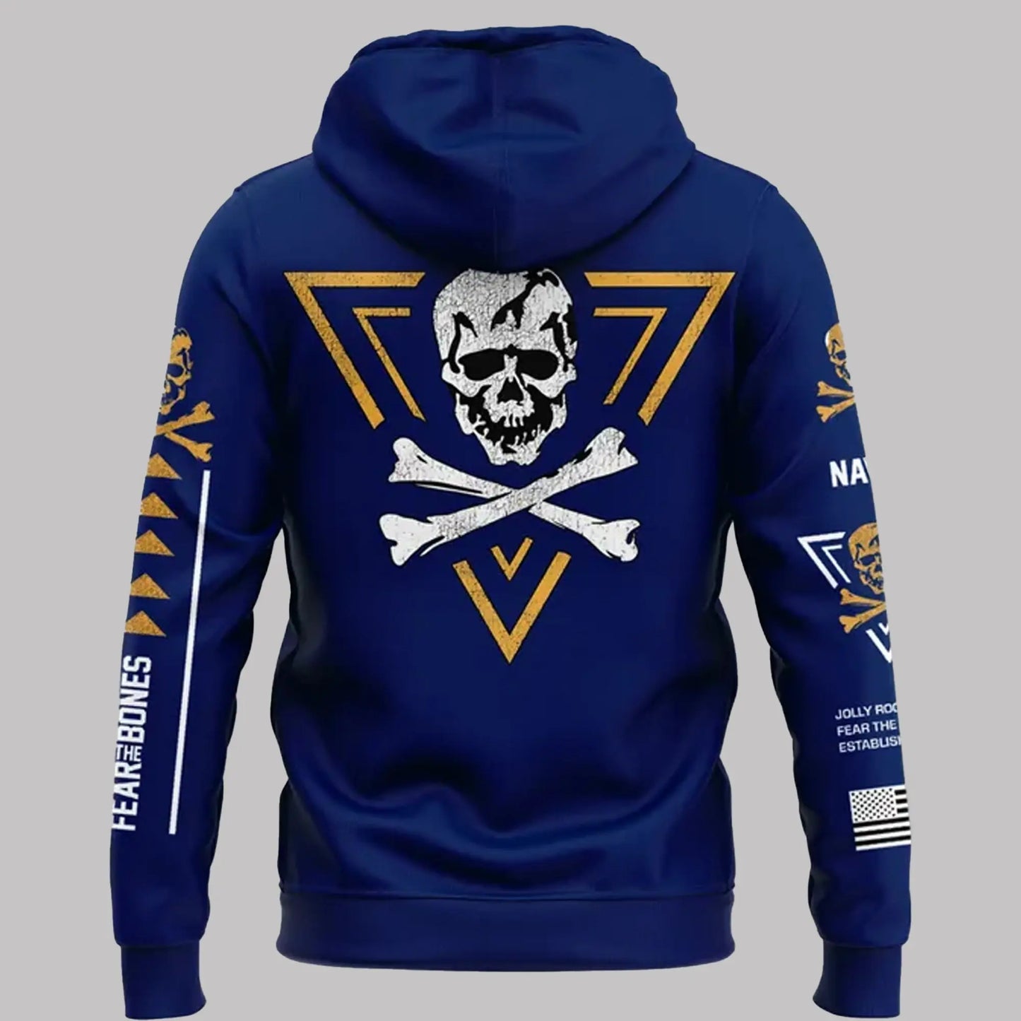 2025 Navy Midshipmen Fear The Bones Hoodie