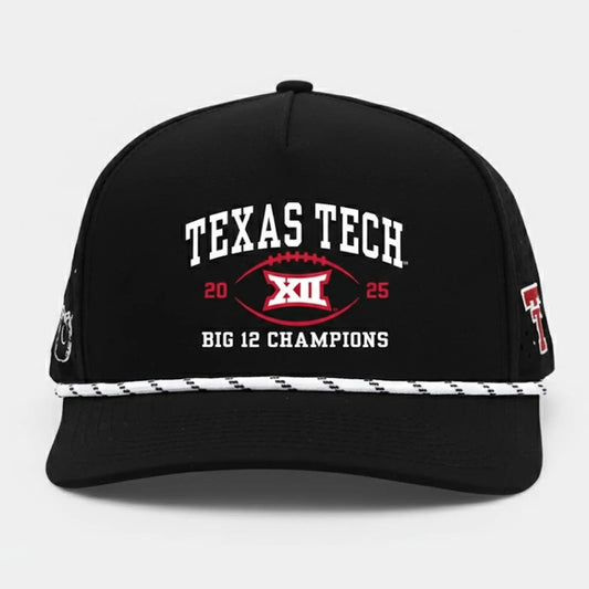 2025 Texas Tech Big 12 Champions Hat   theclothingtribe