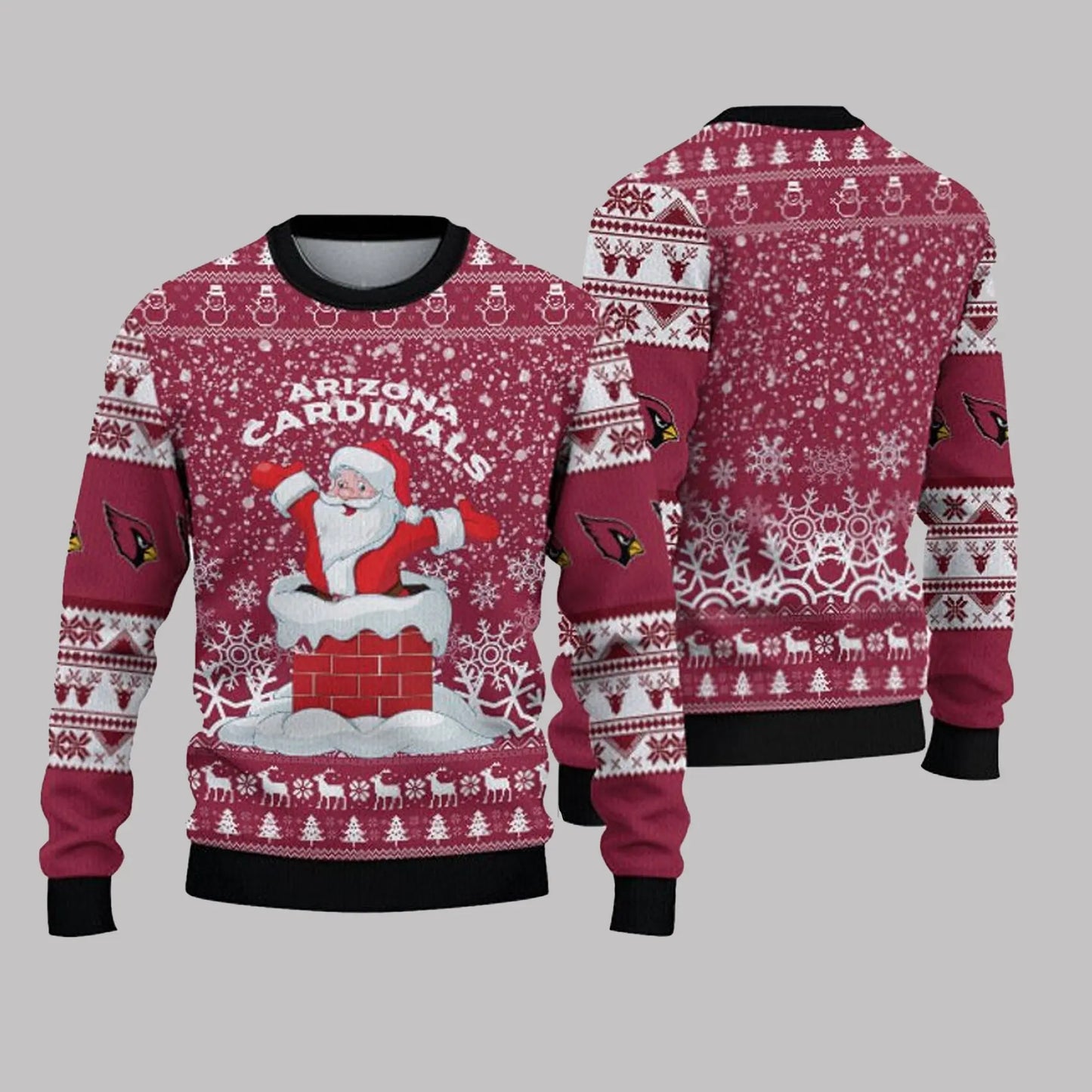 2025 Arizona Cardinals Snow Santa Ugly Sweater theclothingtribe