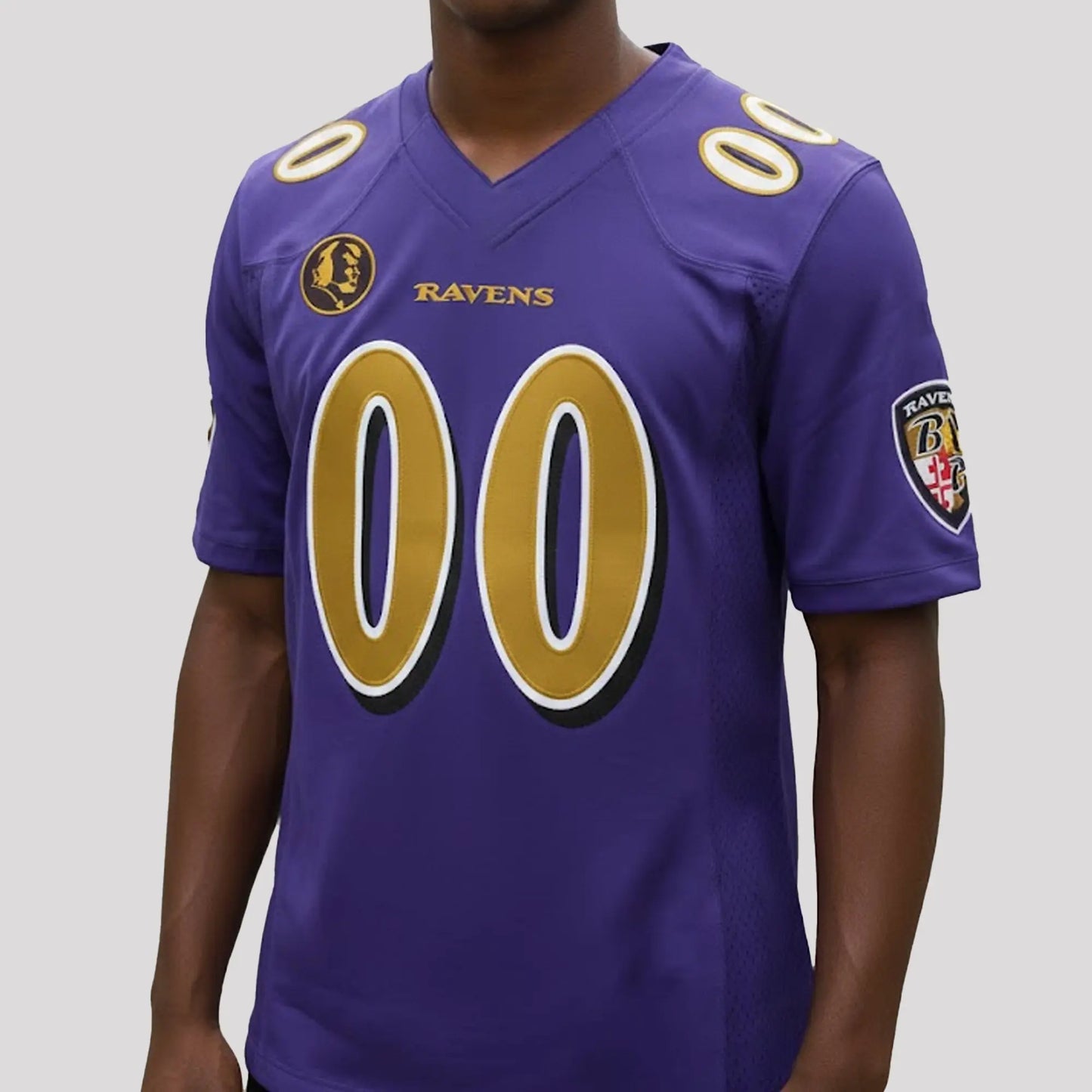 Baltimore Ravens Patches Honor Coach John Madden Jersey   theclothingtribe