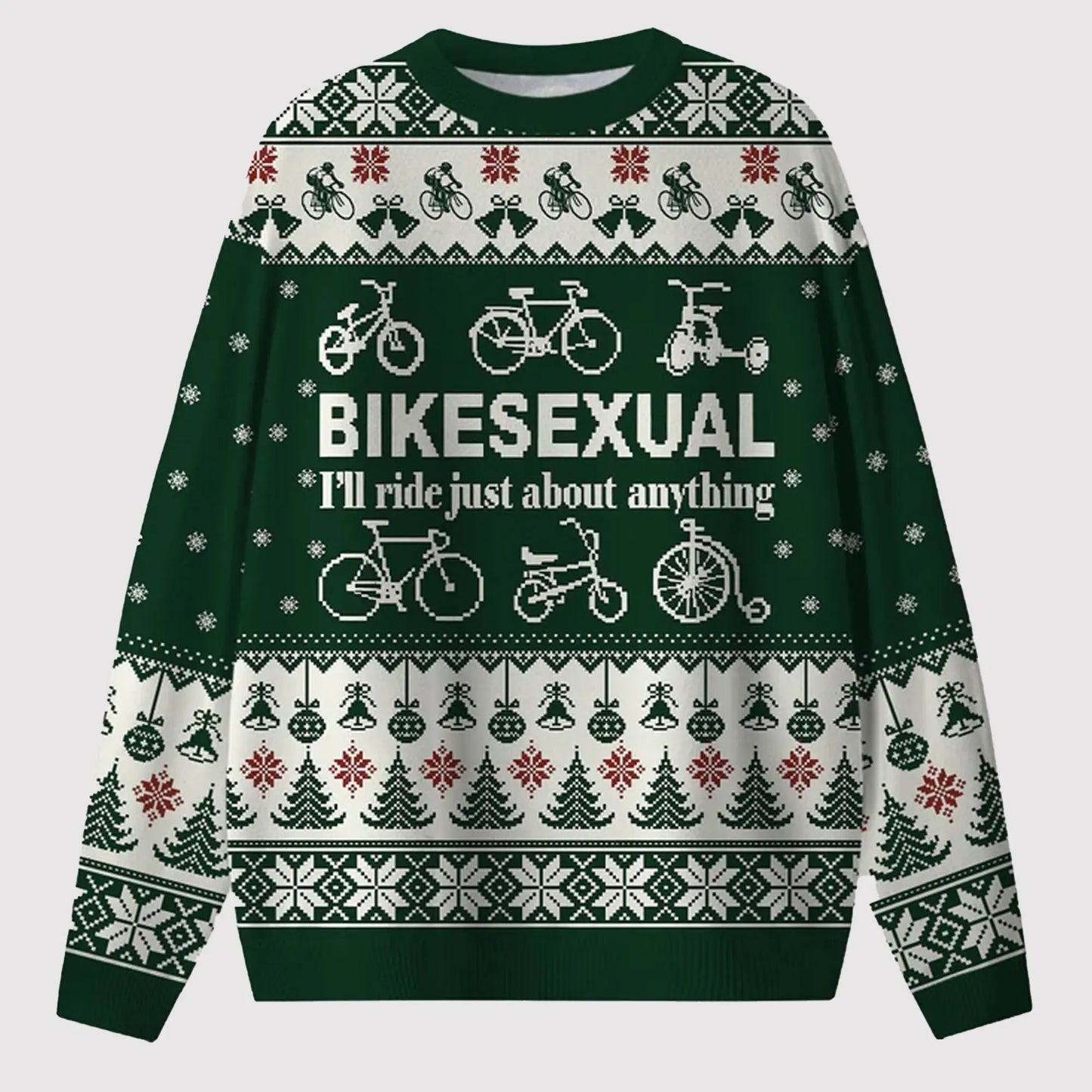 2025 Bikesexual I'll Ride Just About Anything Ugly Sweater theclothingtribe
