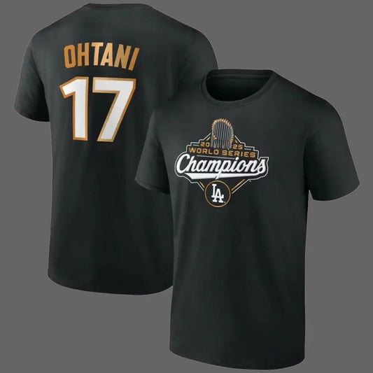 2025 LA Dodgers Ohtani 17 World  Series Champions Win Shirt theclothingtribe