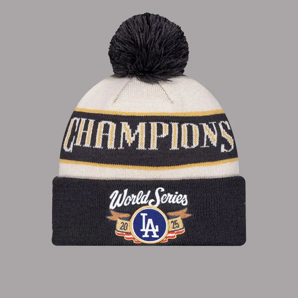 Dodgers 2025 World Series Champions Parade Beanie Hat theclothingtribe