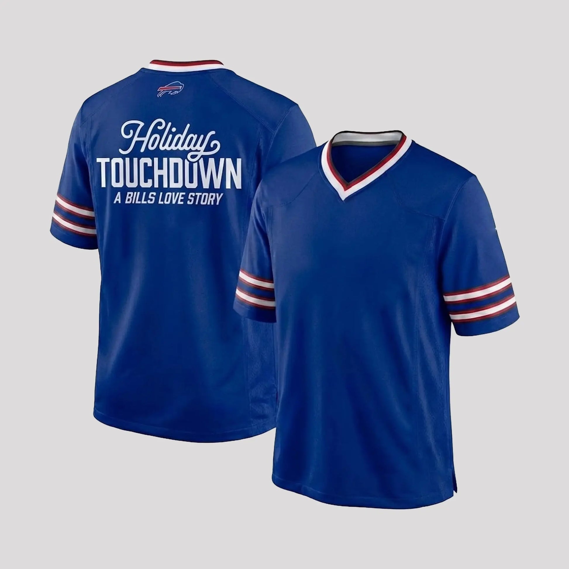 2025 Buffalo Bills Holiday Touchdown A Bills Love Story Jersey theclothingtribe