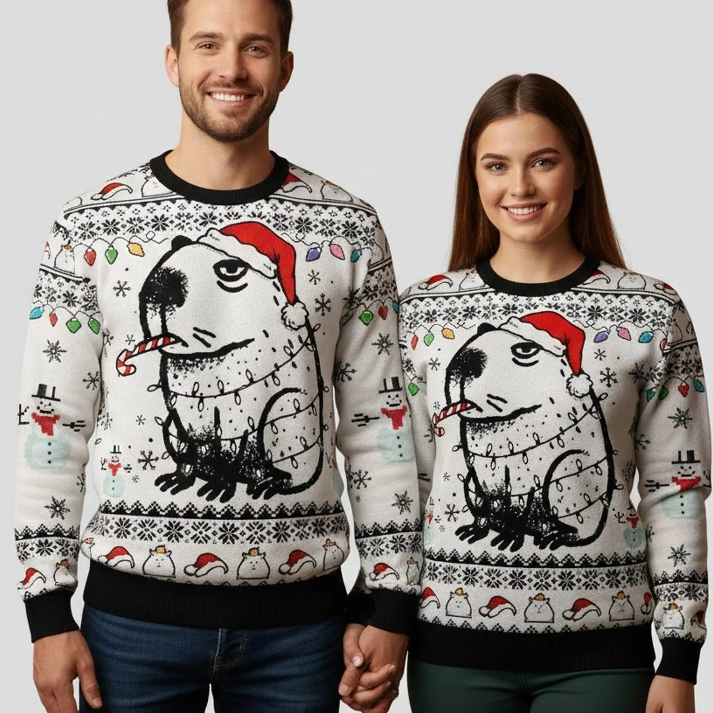2025 Capybara Smoking Ugly Sweater   theclothingtribe