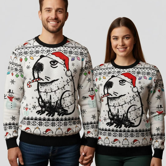 2025 Capybara Smoking Ugly Sweater   theclothingtribe