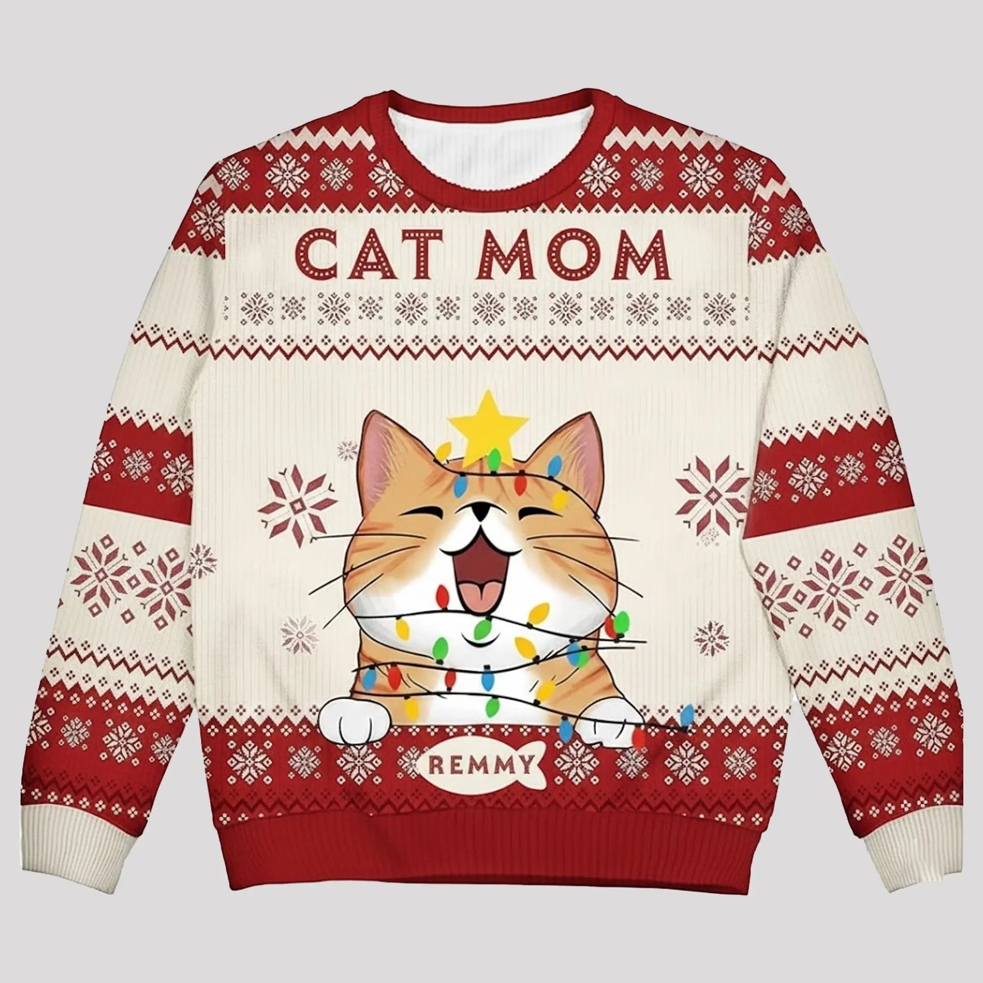 2025 Cat Mom Remmy Ugly Sweater   theclothingtribe