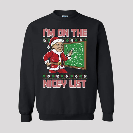 2025 Coach Gruden I'm On The Nicey List Ugly Sweater   theclothingtribe
