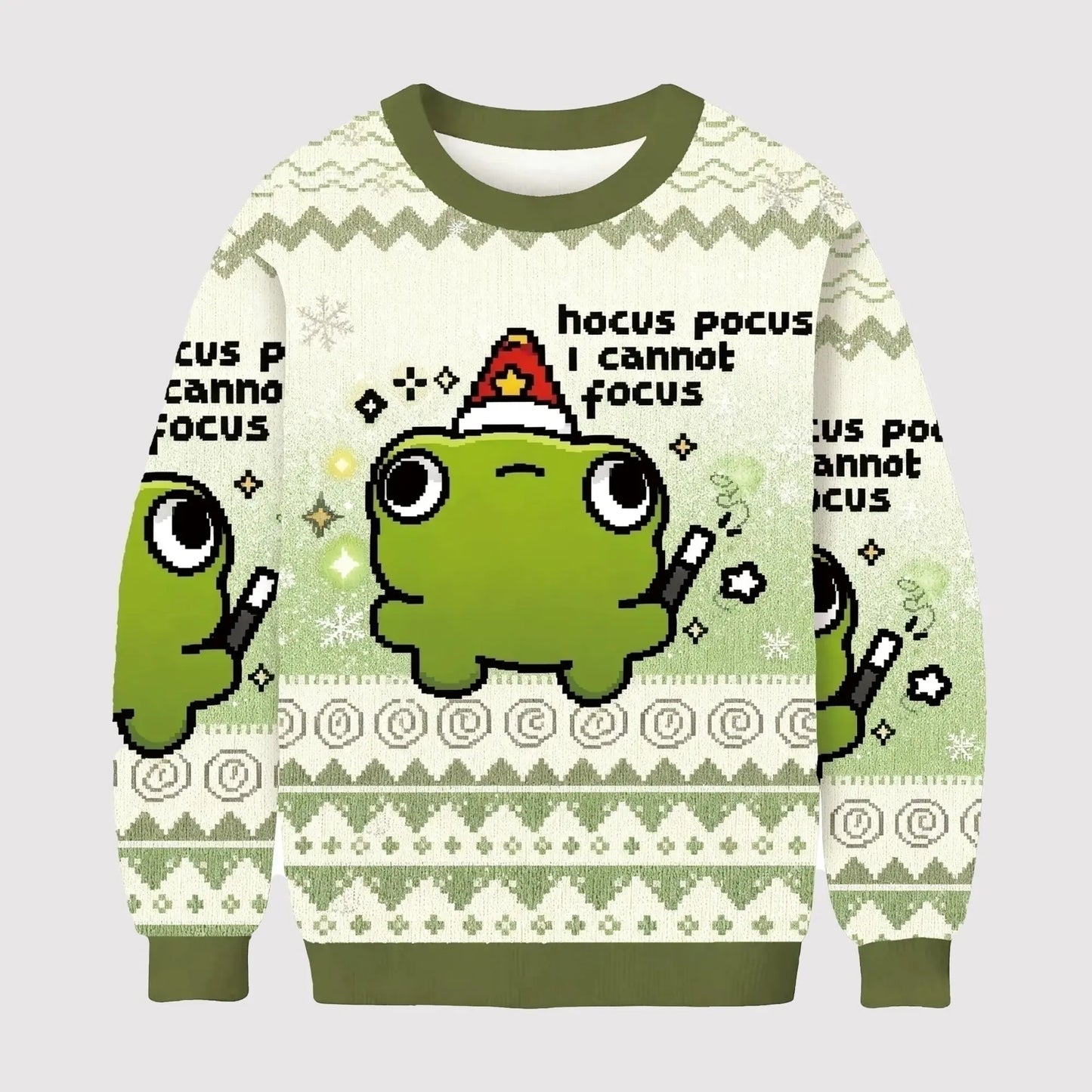2025 Frog Hocus Pocus I Cannot Focus Ugly Sweater theclothingtribe