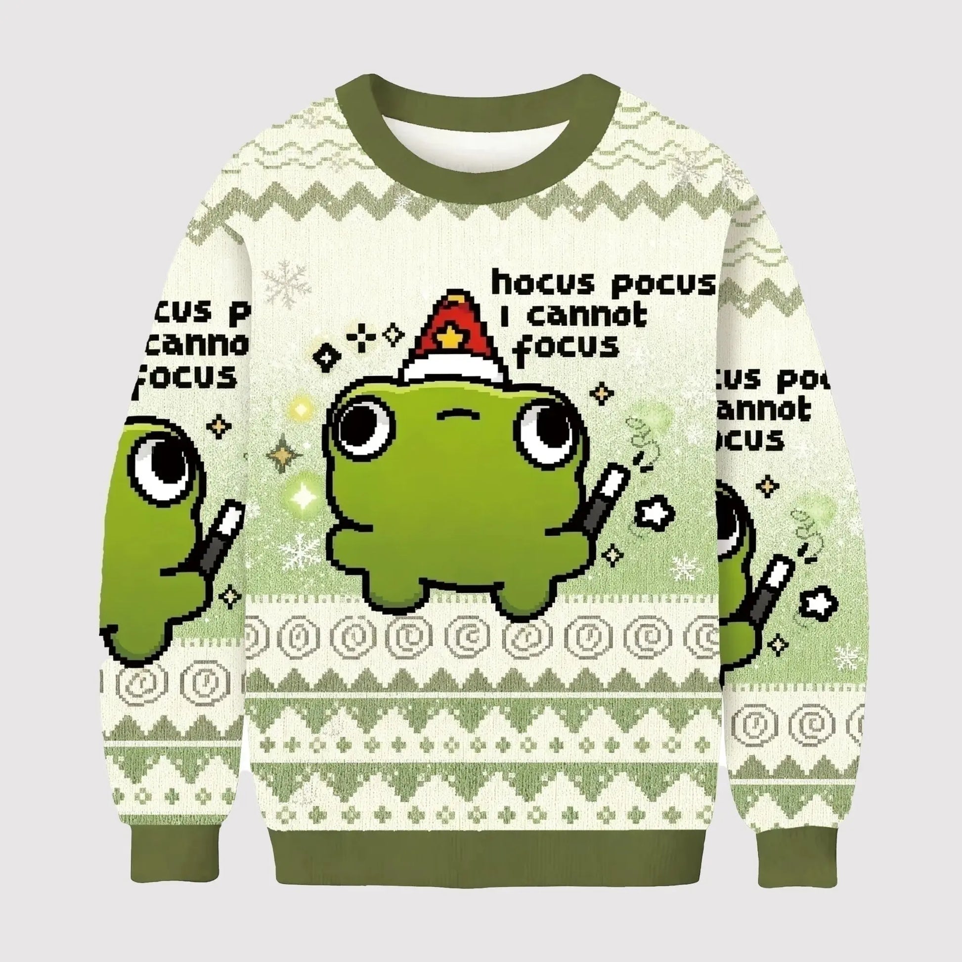 2025 Frog Hocus Pocus I Cannot Focus Ugly Sweater theclothingtribe