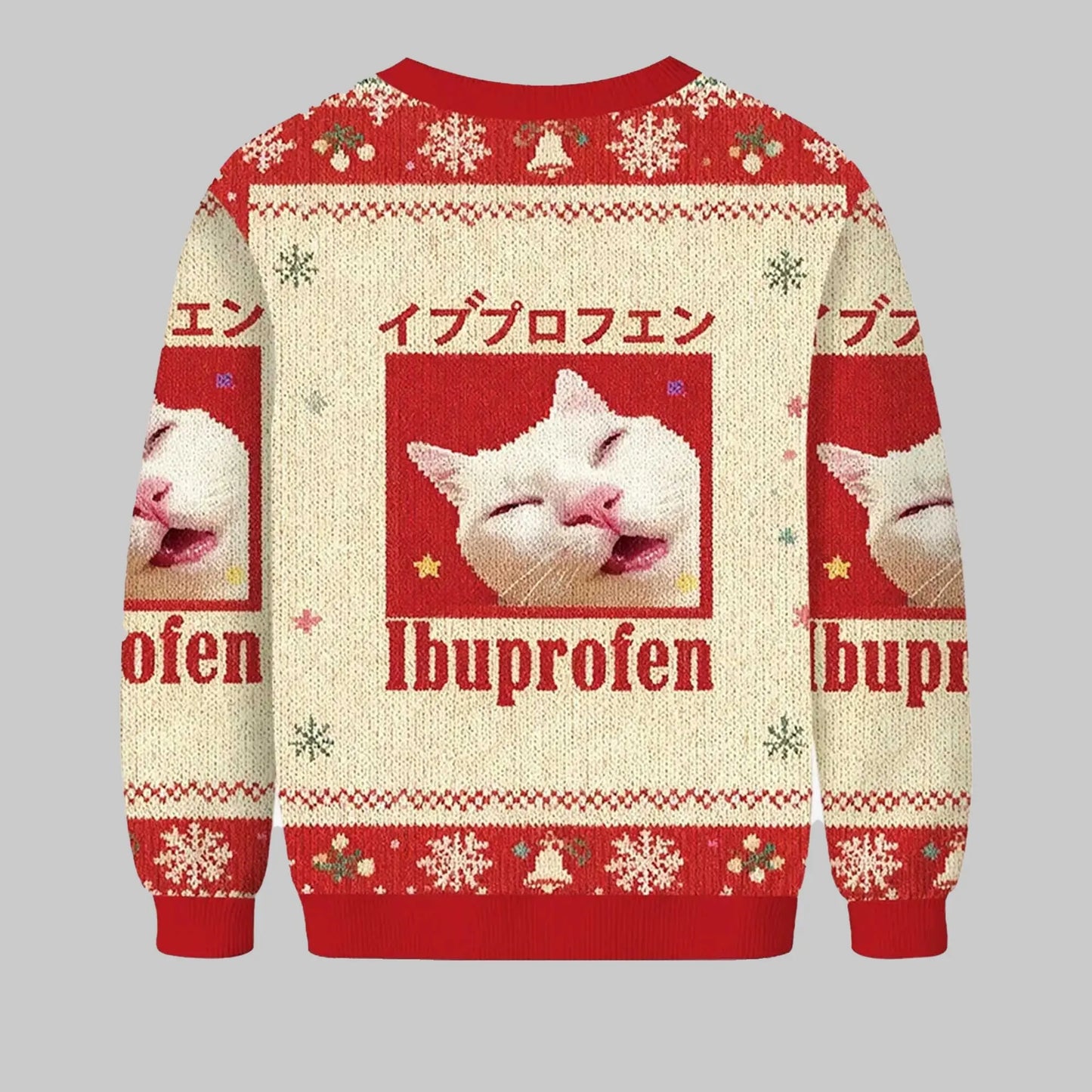 2025 Ibuprofen Meme Cat Ugly Sweater theclothingtribe